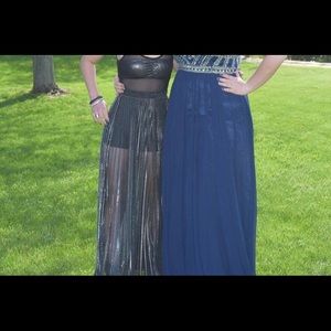 Sheer Glittery Maxi-Skirt